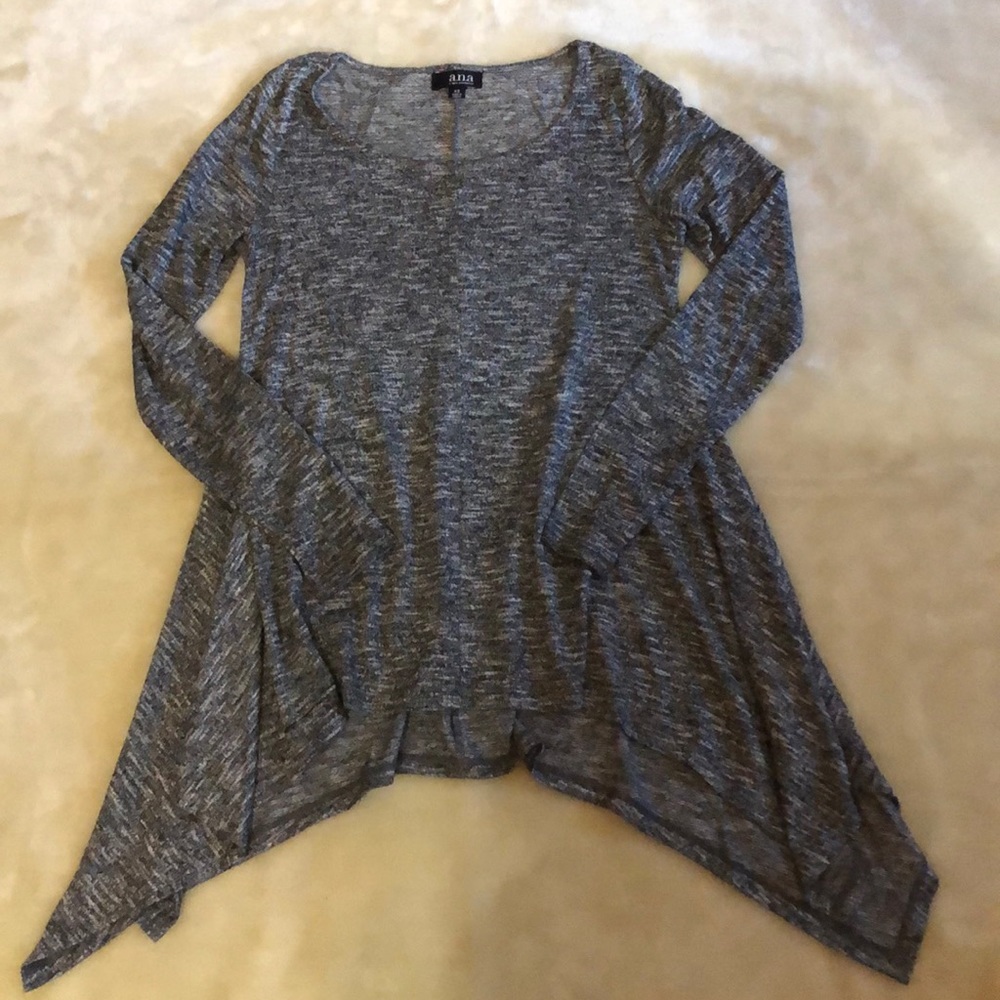 a.n.a Black/White Asymmetrical Shirt.